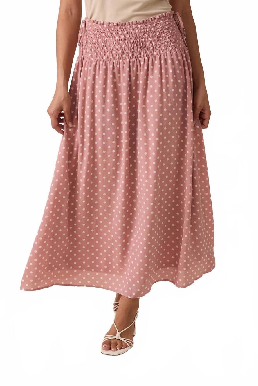 NEW WISHLIST women's' willa polka dot midi skirt in pink
